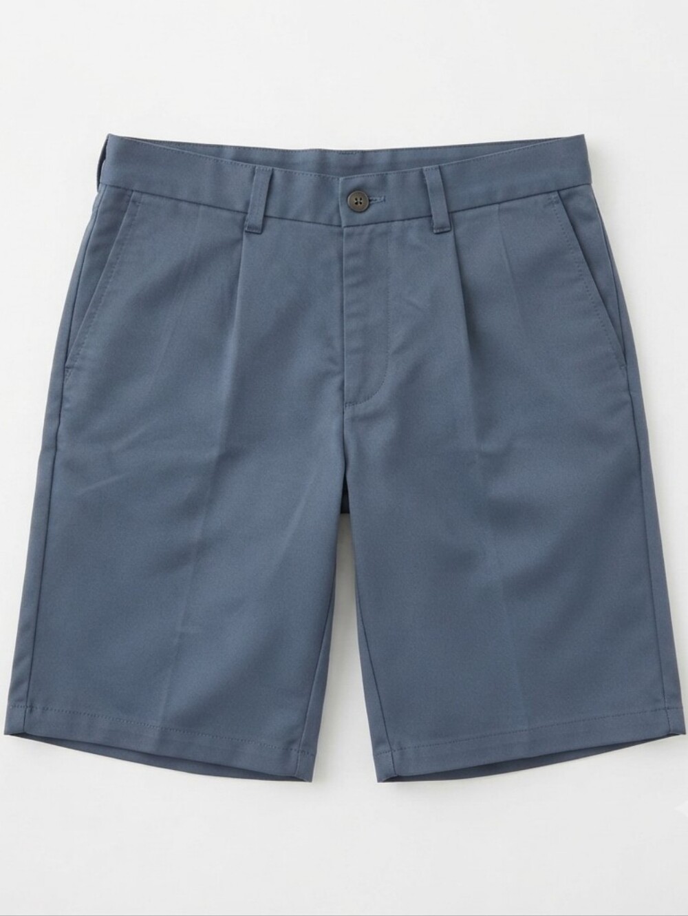 Unbranded Men's Flat Front Chino Shorts Blue Size 34 100% Polyester